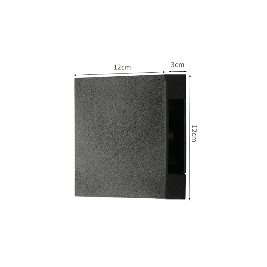 Brilagi - LED āra sienas gaismeklis QUADRAY LED/4W/230V melns IP65