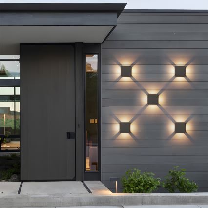 Brilagi - LED āra sienas gaismeklis QUADRAY LED/6W/230V antracīts IP54