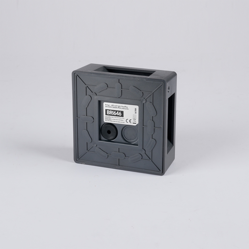 Brilagi - LED āra sienas gaismeklis QUADRAY LED/6W/230V antracīts IP54