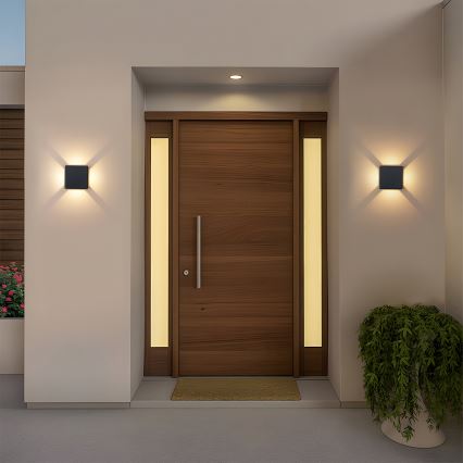 Brilagi - LED āra sienas gaismeklis QUADRAY LED/6W/230V melns IP54