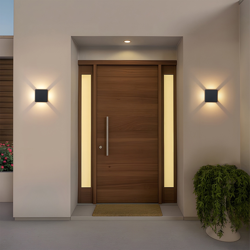 Brilagi - LED āra sienas gaismeklis QUADRAY LED/6W/230V melns IP54