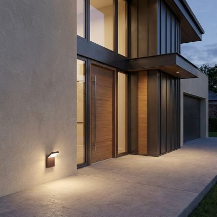 Brilagi - LED āra sienas gaismeklis RIANO LED/8W/230V brūns IP65