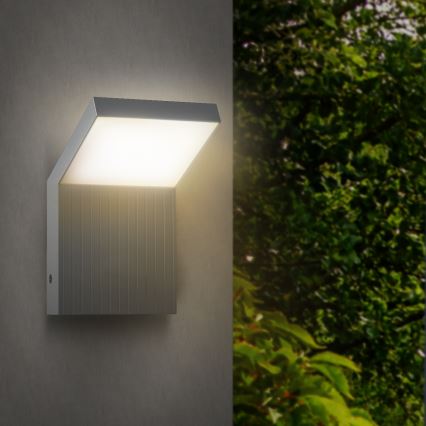 Brilagi - LED āra sienas gaismeklis RIANO LED/8W/230V sudraba IP65