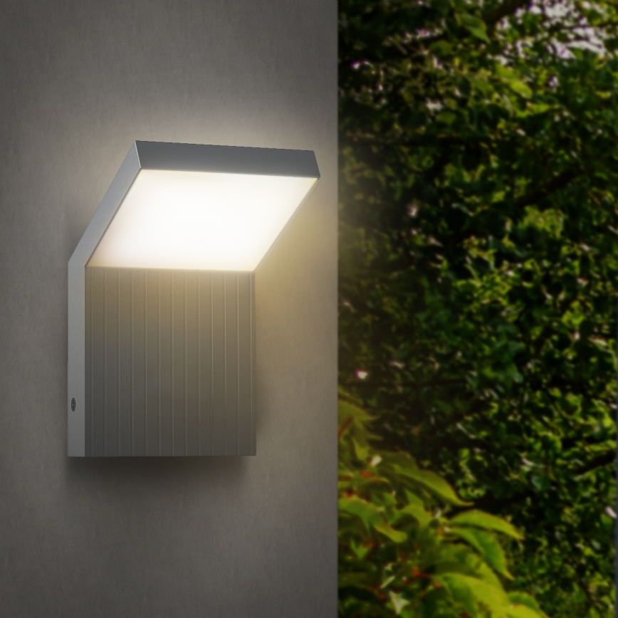 Brilagi - LED āra sienas gaismeklis RIANO LED/8W/230V sudraba IP65