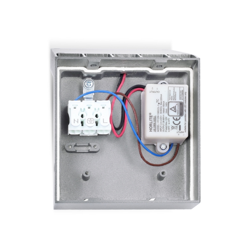 Brilagi - LED āra sienas gaismeklis RIANO LED/8W/230V sudraba IP65