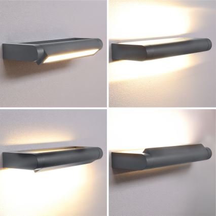 Brilagi - LED āra sienas gaismeklis SALERNO LED/12W/230V 35,5 cm antracīts IP65