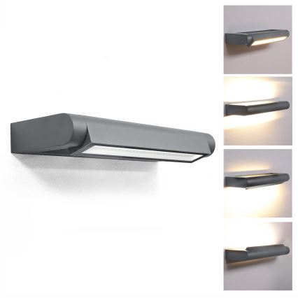 Brilagi - LED āra sienas gaismeklis SALERNO LED/12W/230V 35,5 cm antracīts IP65