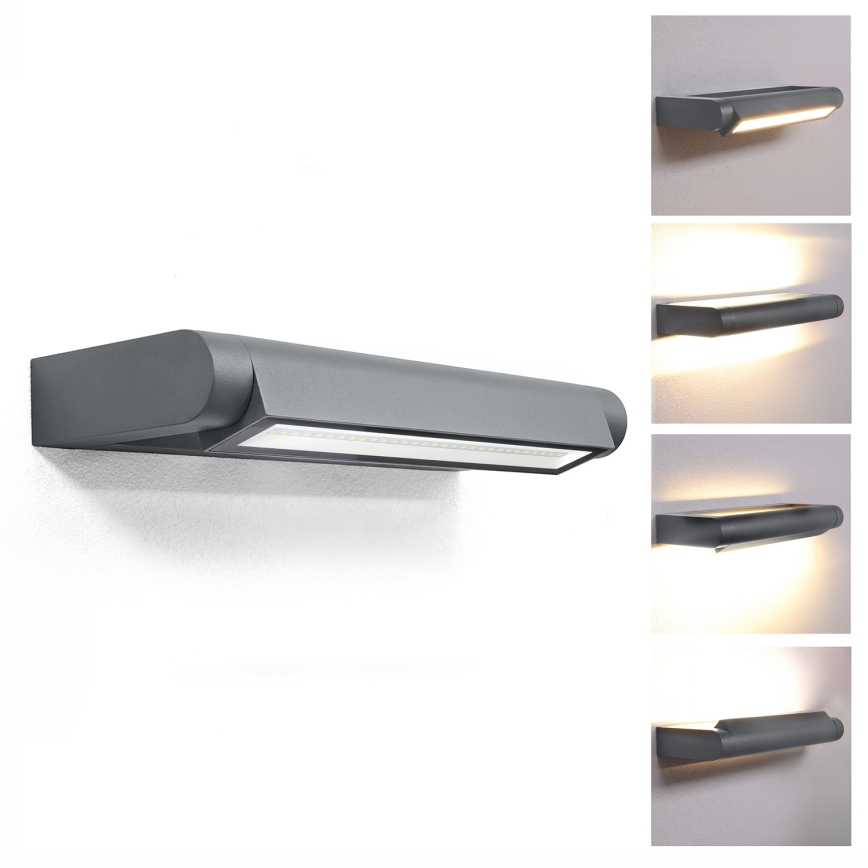 Brilagi - LED āra sienas gaismeklis SALERNO LED/12W/230V 35,5 cm antracīts IP65