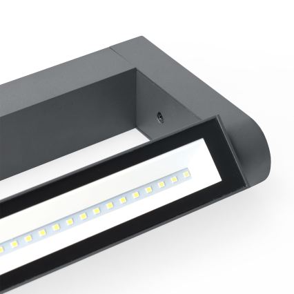 Brilagi - LED āra sienas gaismeklis SALERNO LED/12W/230V 35,5 cm antracīts IP65