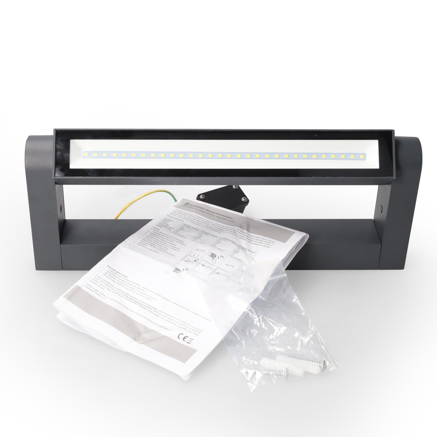 Brilagi - LED āra sienas gaismeklis SALERNO LED/12W/230V 35,5 cm antracīts IP65