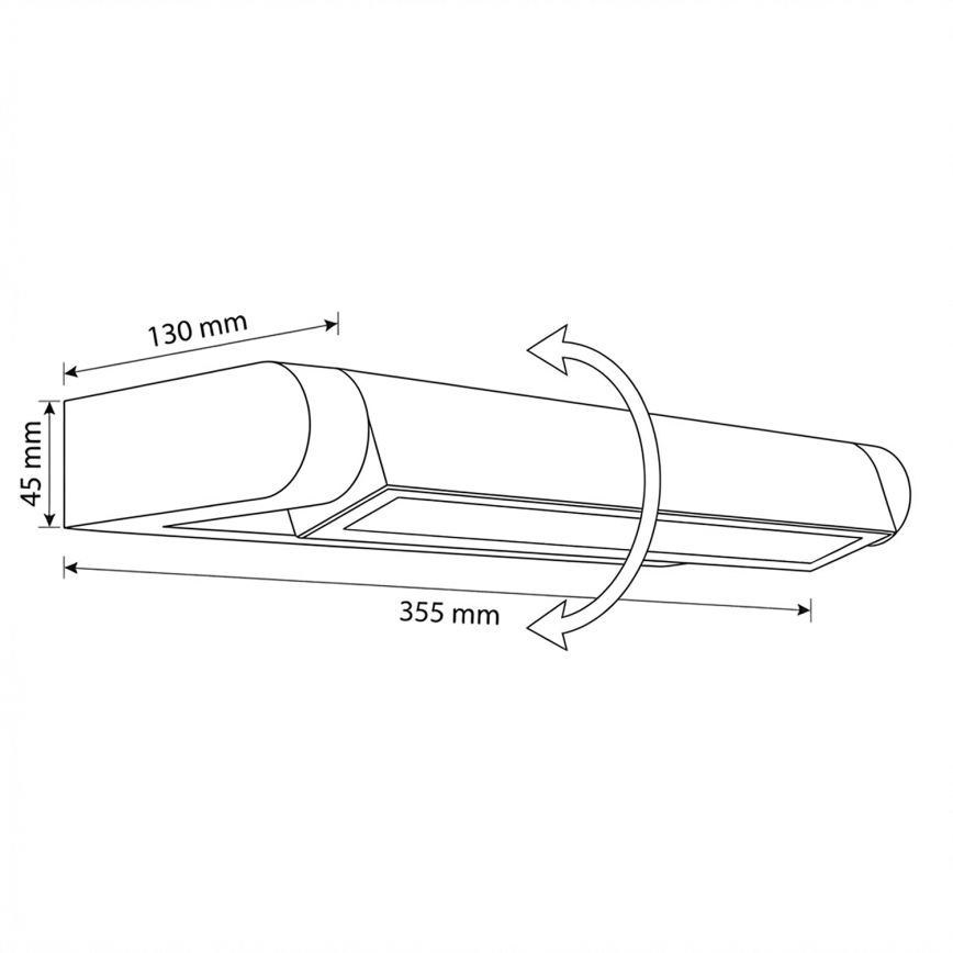 Brilagi - LED āra sienas gaismeklis SALERNO LED/12W/230V 35,5 cm antracīts IP65
