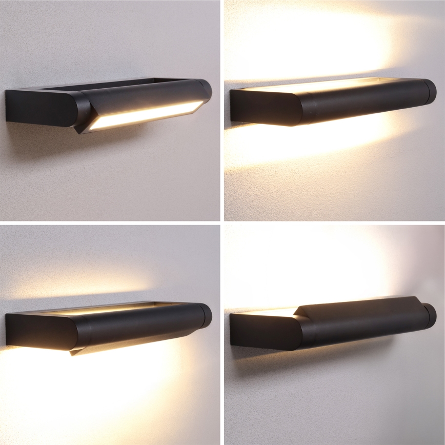 Brilagi - LED āra sienas gaismeklis SALERNO LED/12W/230V 35,5 cm melns IP65