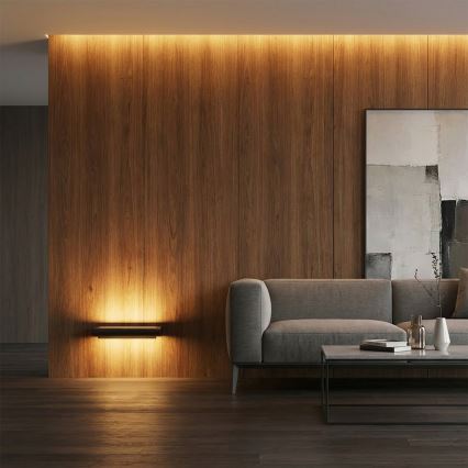 Brilagi - LED āra sienas gaismeklis SALERNO LED/12W/230V 35,5 cm melns IP65