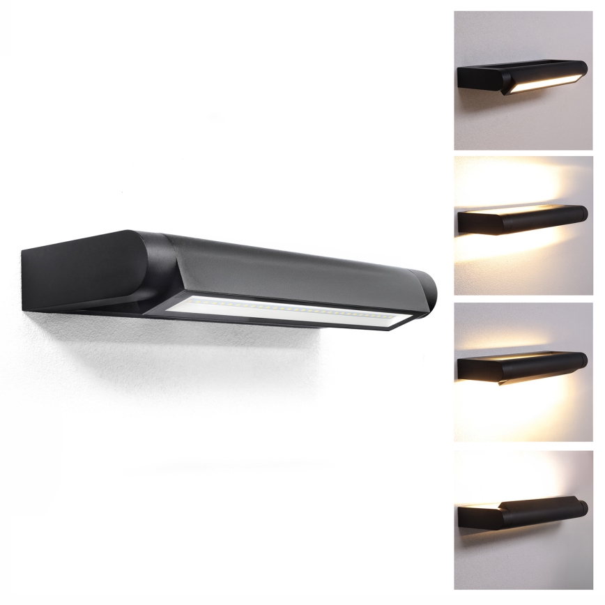 Brilagi - LED āra sienas gaismeklis SALERNO LED/12W/230V 35,5 cm melns IP65