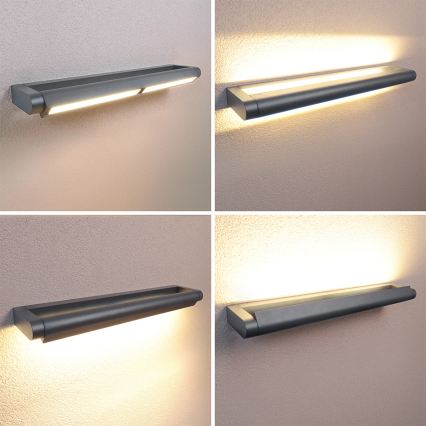 Brilagi - LED āra sienas gaismeklis SALERNO LED/24W/230V 66 cm antracīts IP65