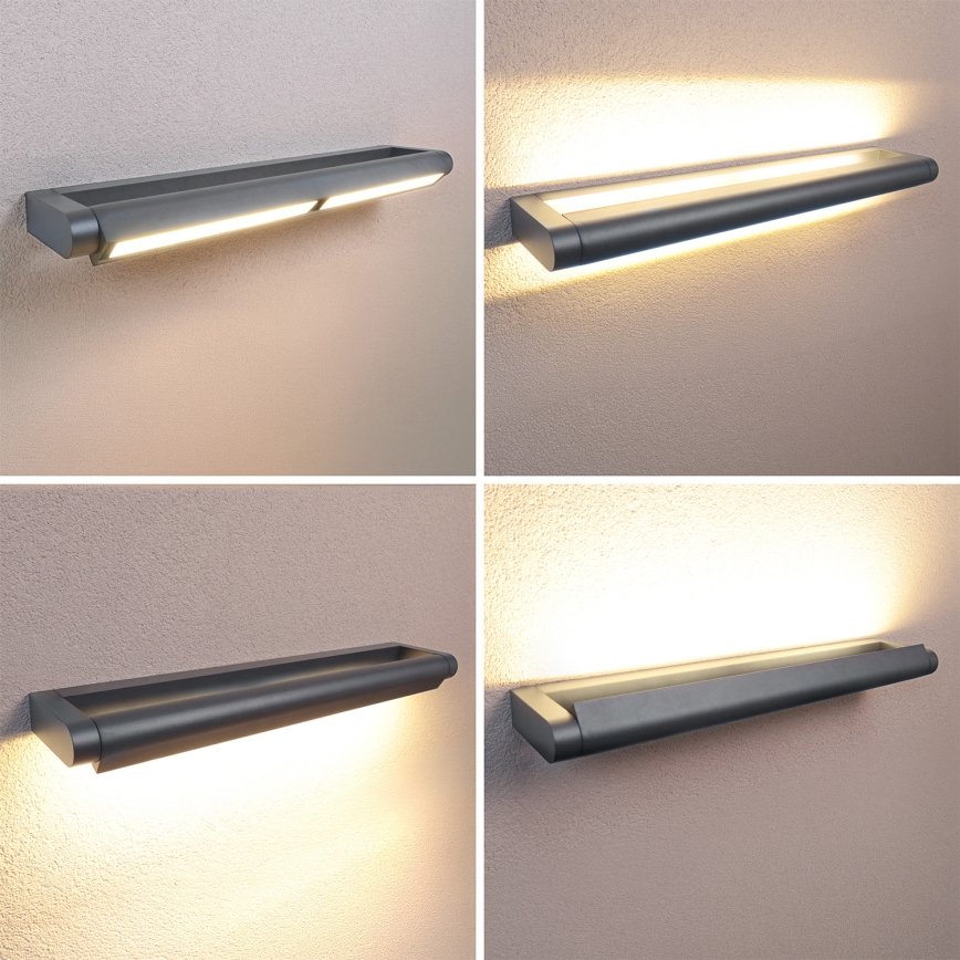 Brilagi - LED āra sienas gaismeklis SALERNO LED/24W/230V 66 cm antracīts IP65