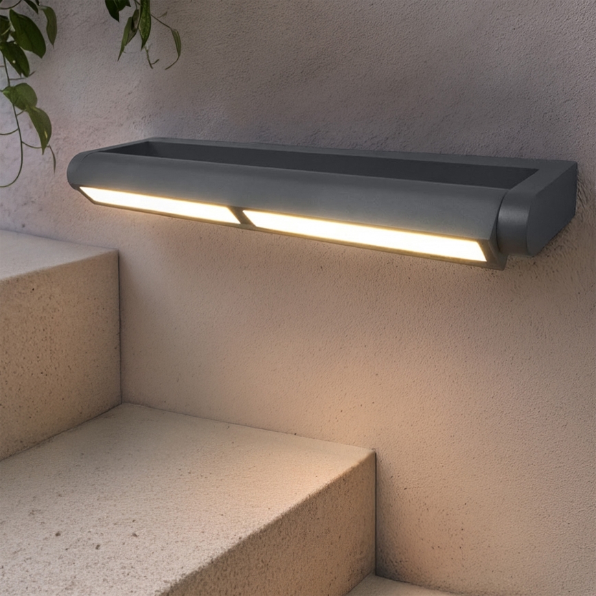 Brilagi - LED āra sienas gaismeklis SALERNO LED/24W/230V 66 cm antracīts IP65
