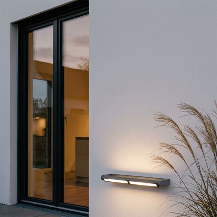 Brilagi - LED āra sienas gaismeklis SALERNO LED/24W/230V 66 cm antracīts IP65