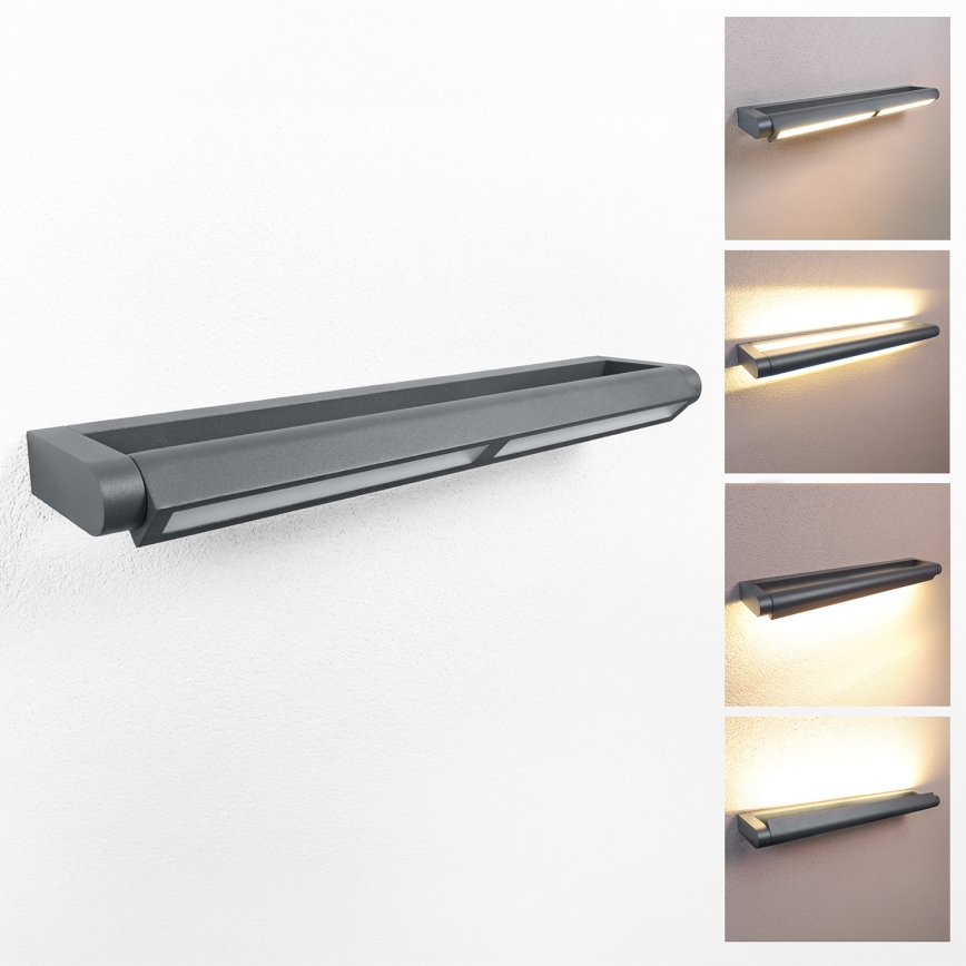 Brilagi - LED āra sienas gaismeklis SALERNO LED/24W/230V 66 cm antracīts IP65