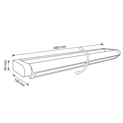 Brilagi - LED āra sienas gaismeklis SALERNO LED/24W/230V 66 cm antracīts IP65
