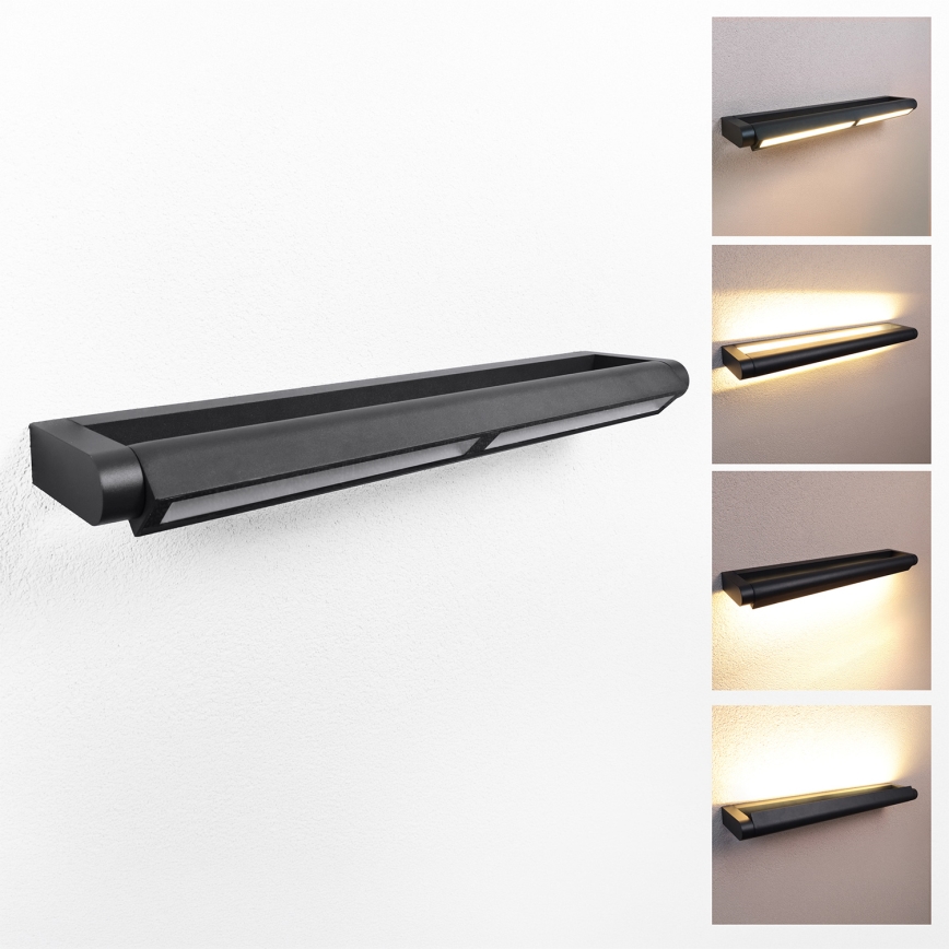 Brilagi - LED āra sienas gaismeklis SALERNO LED/24W/230V 66 cm melns IP65