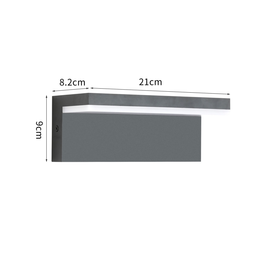 Brilagi - LED āra sienas gaismeklis TESSI LED/10W/230V antracīts IP54