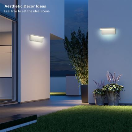 Brilagi - LED āra sienas gaismeklis TESSI LED/10W/230V balta IP54
