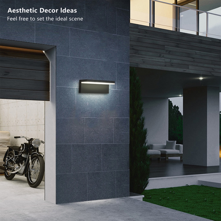 Brilagi - LED āra sienas gaismeklis TESSI LED/10W/230V melns IP54