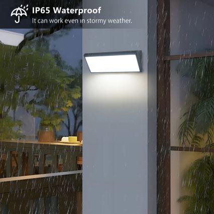 Brilagi - LED āra sienas gaismeklis TRIANGLE LED/42W/230V antracīts IP65