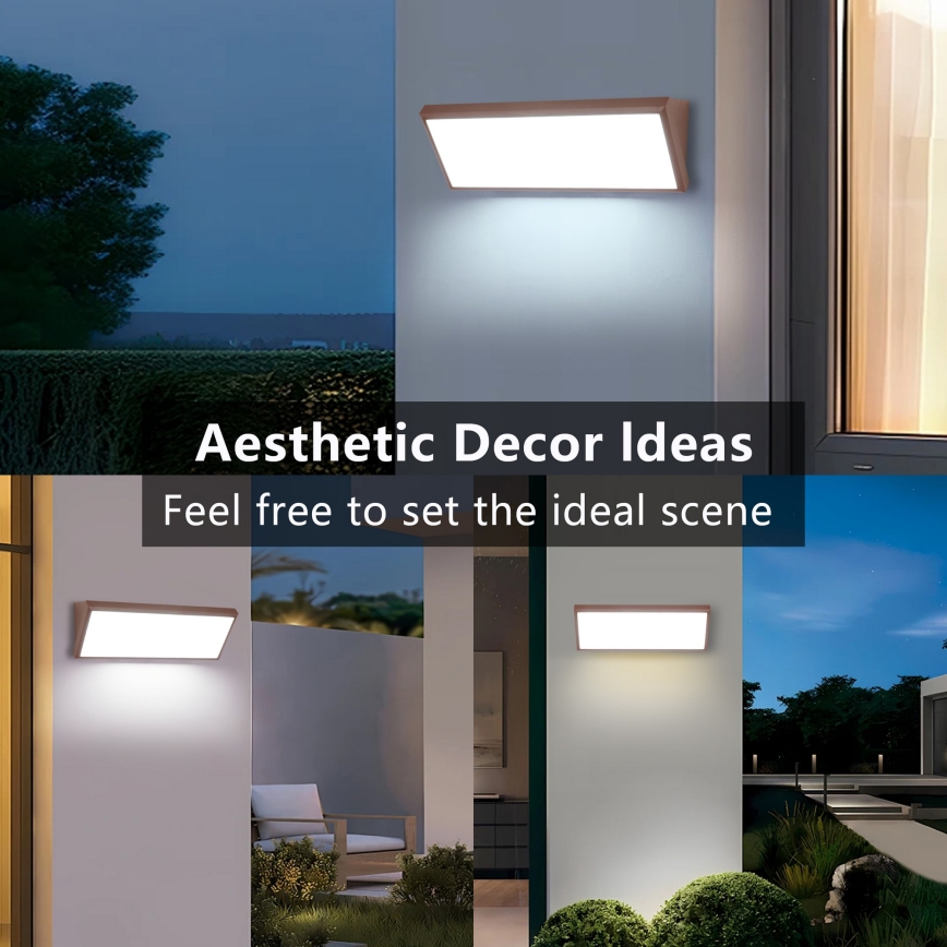 Brilagi - LED āra sienas gaismeklis TRIANGLE LED/42W/230V, brūns, IP65