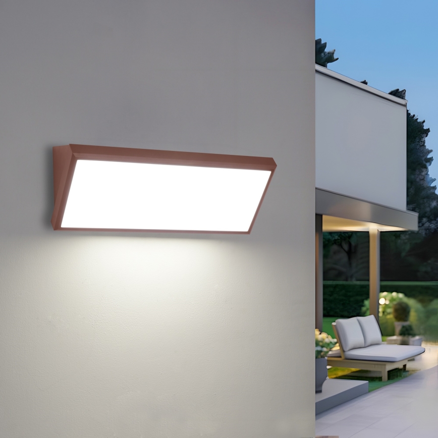Brilagi - LED āra sienas gaismeklis TRIANGLE LED/42W/230V, brūns, IP65