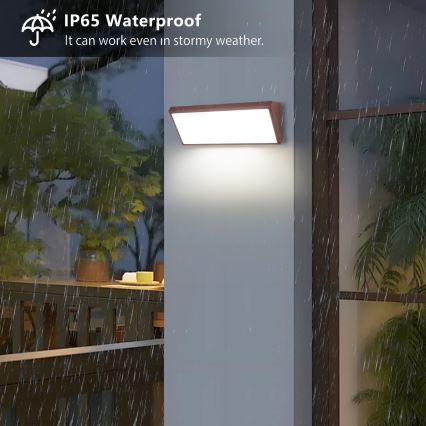 Brilagi - LED āra sienas gaismeklis TRIANGLE LED/42W/230V, brūns, IP65