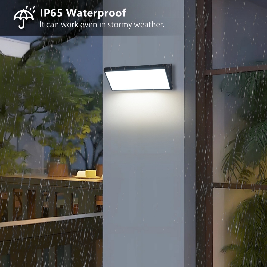 Brilagi - LED āra sienas gaismeklis TRIANGLE LED/42W/230V melns IP65