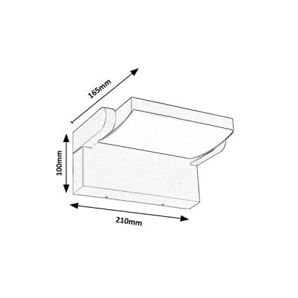 Brilagi - LED Āra sienas lampa ANKLE LED/18W/230V 3000K IP65 antracīta