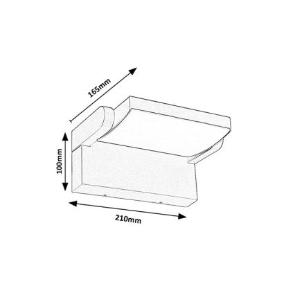 Brilagi - LED Āra sienas lampa ANKLE LED/18W/230V 4000K IP65 antracīta
