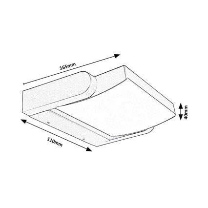 Brilagi - LED Āra sienas lampa ANKLE LED/18W/230V 4000K IP65 antracīta