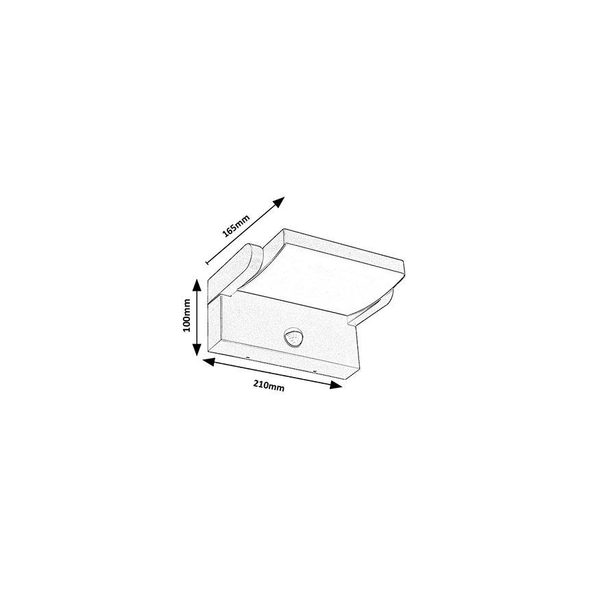 Brilagi - LED Āra sienas lampa ar sensoru ANKLE LED/18W/230V 3000K IP65 antracīta