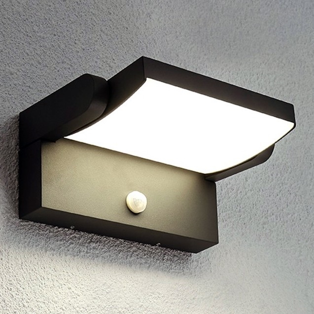 Brilagi - LED Āra sienas lampa ar sensoru ANKLE LED/18W/230V 4000K IP65 antracīta