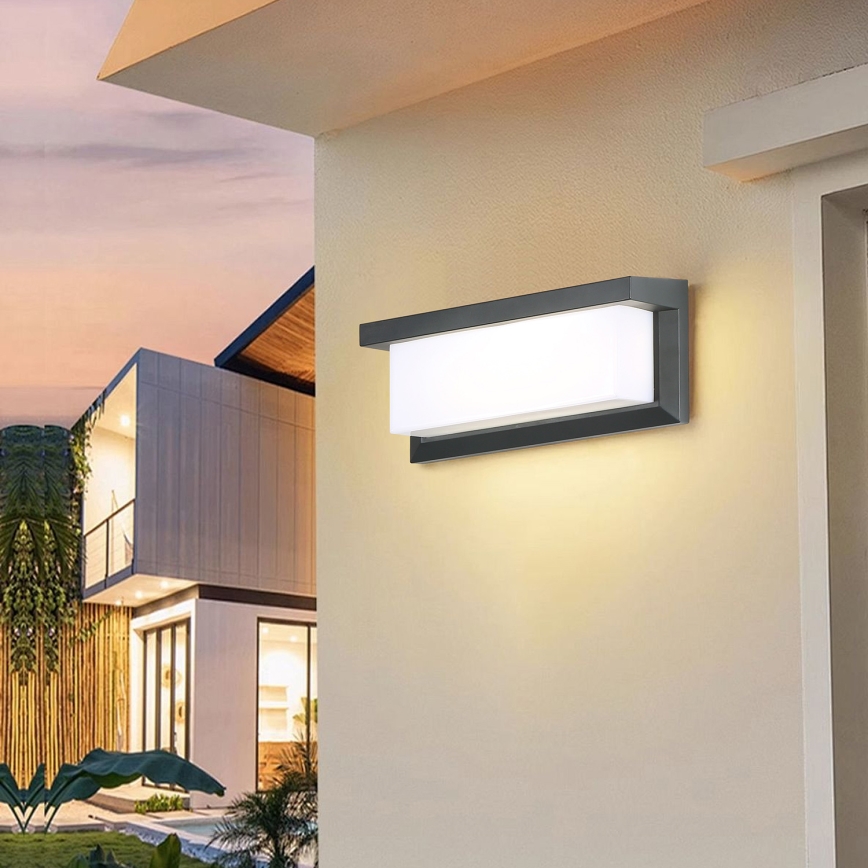 Brilagi - LED Āra sienas lampa ar sensoru BRICKY LED/12W/230V antracīta IP54