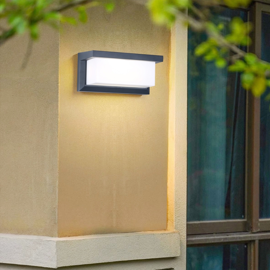 Brilagi - LED Āra sienas lampa ar sensoru BRICKY LED/12W/230V antracīta IP54