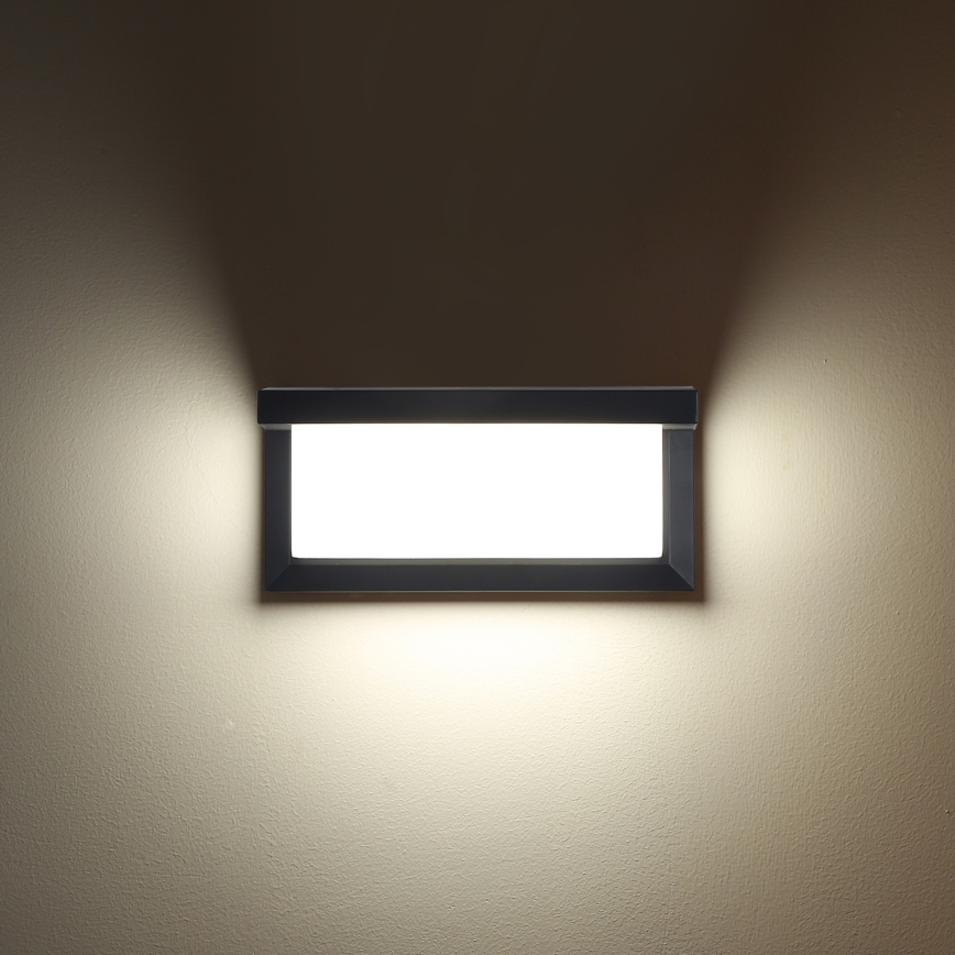 Brilagi - LED Āra sienas lampa ar sensoru BRICKY LED/12W/230V antracīta IP54