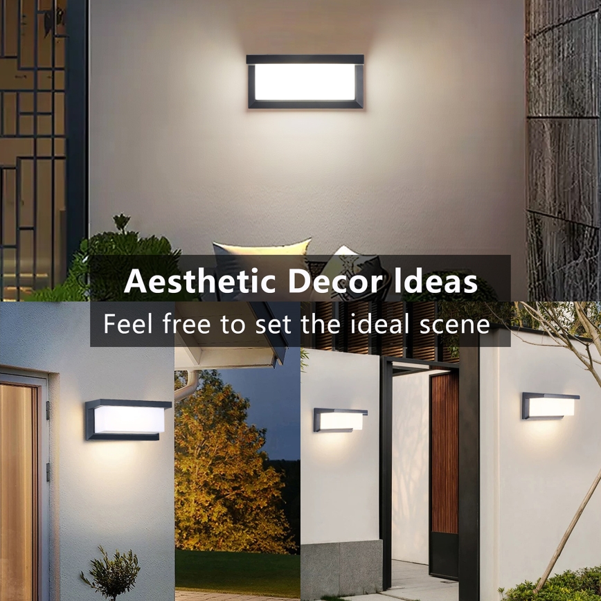 Brilagi - LED Āra sienas lampa ar sensoru BRICKY LED/12W/230V antracīta IP54