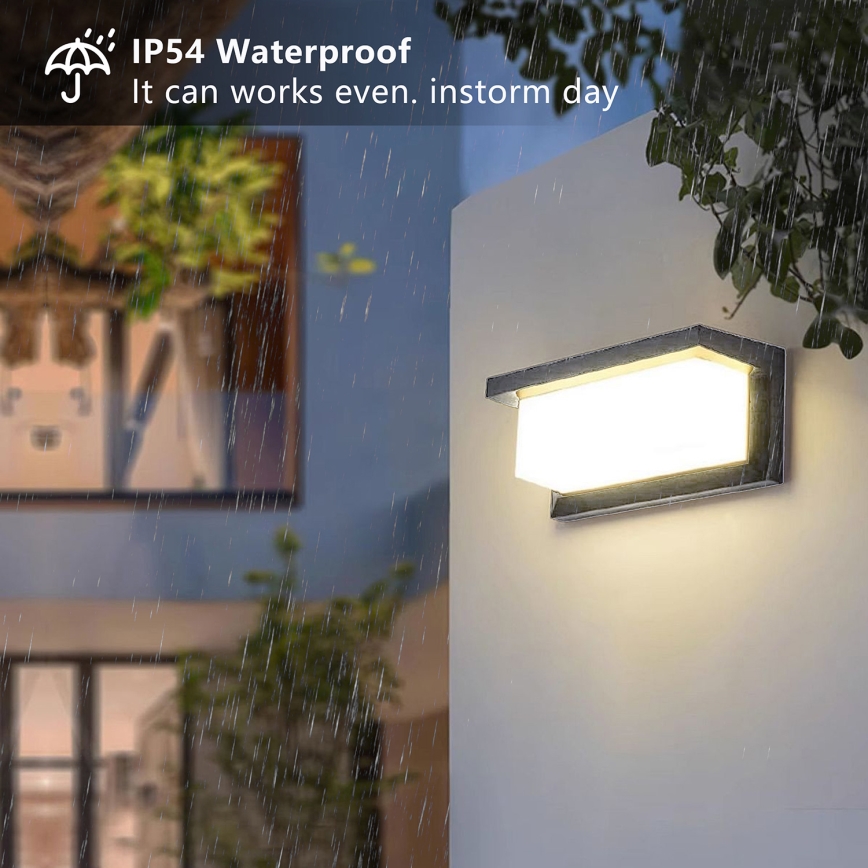 Brilagi - LED Āra sienas lampa ar sensoru BRICKY LED/12W/230V antracīta IP54