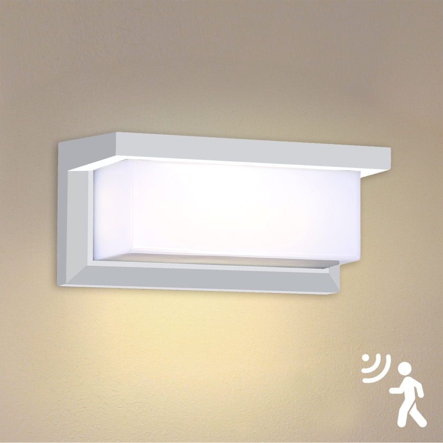 Brilagi - LED Āra sienas lampa ar sensoru BRICKY LED/12W/230V balta IP54