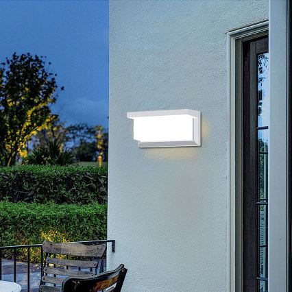 Brilagi - LED Āra sienas lampa ar sensoru BRICKY LED/12W/230V balta IP54