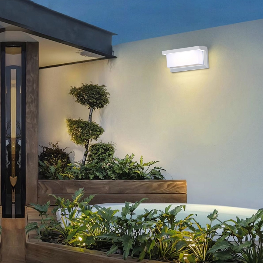 Brilagi - LED Āra sienas lampa ar sensoru BRICKY LED/12W/230V balta IP54