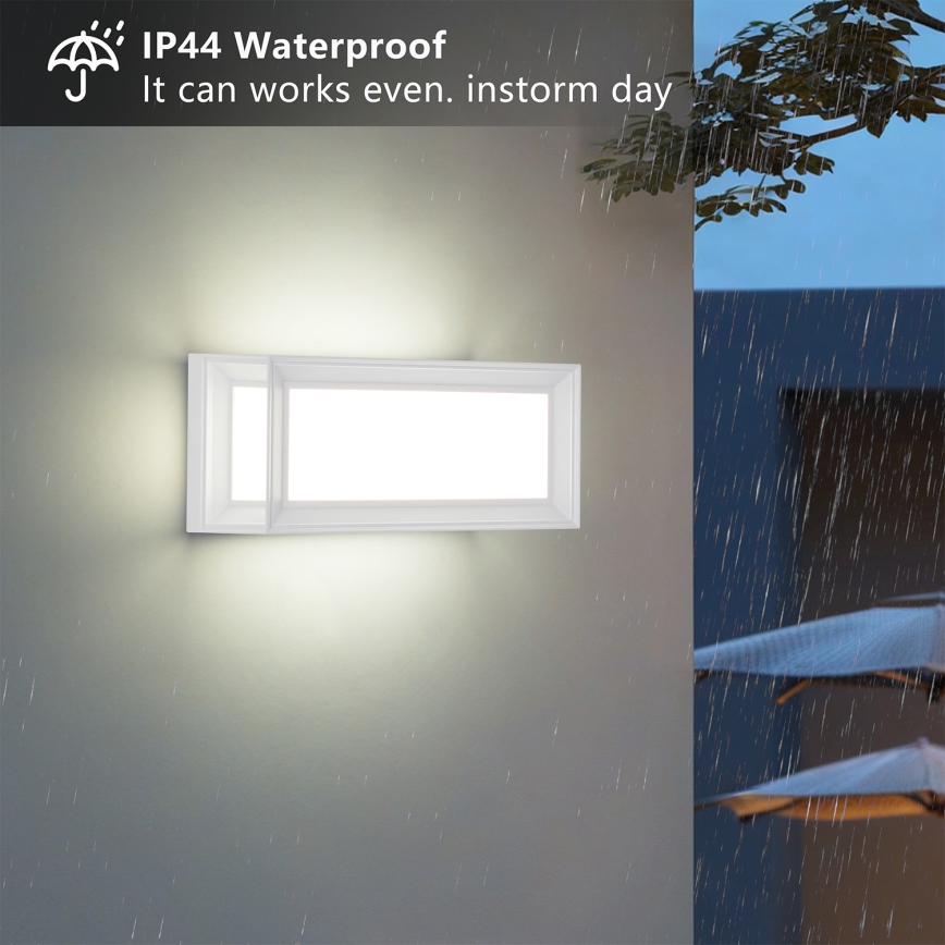 Brilagi - LED āra sienas gaismeklis ar sensoru PARKER LED/12W/230V balts IP44