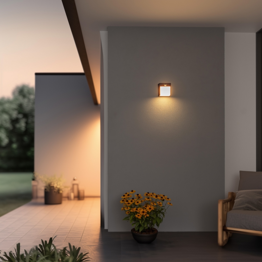 Brilagi - LED Āra sienas lampa ar sensoru TERNI LED/12W/230V antracīta IP44
