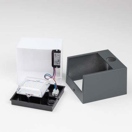 Brilagi - LED Āra sienas lampa ar sensoru TERNI LED/12W/230V antracīta IP44