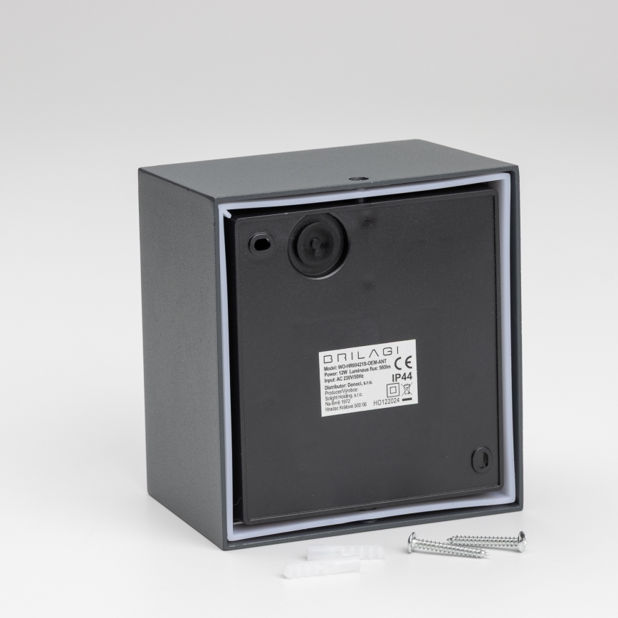 Brilagi - LED Āra sienas lampa ar sensoru TERNI LED/12W/230V antracīta IP44